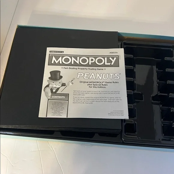 Peanuts Monopoly board game opened played once complete like new  condition - Picture 8 of 9